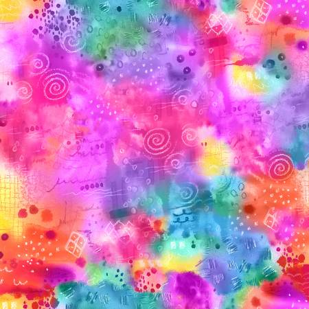 Hoffman Fabrics Good Vibes Rainbow Good Vibes