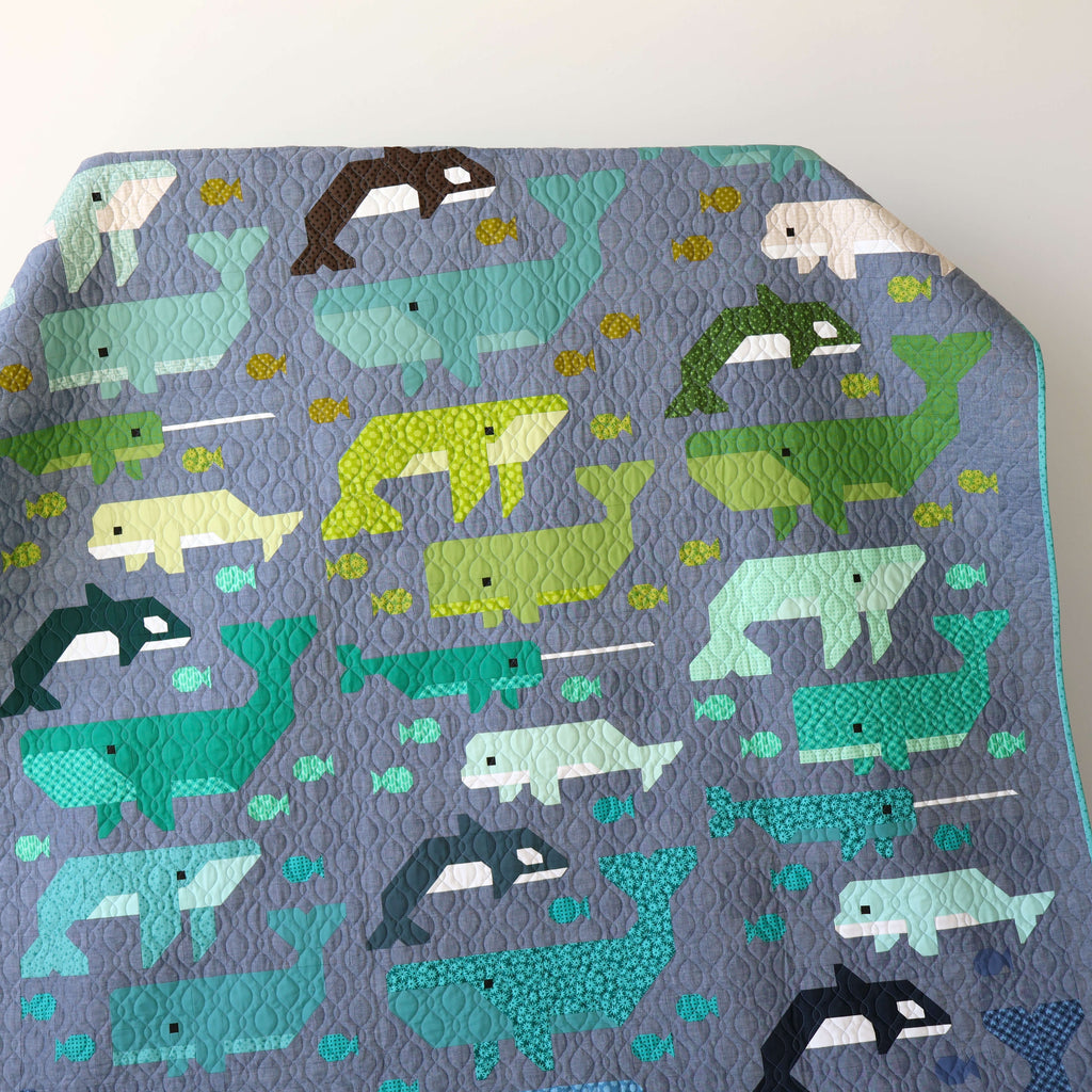 {Pre-Order May/June} Moda Elizabeth Hartman Pattern Whale Watching 70 x 86"
