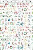 {New Arrival} Clothworks Santa Paws Christmas Words White