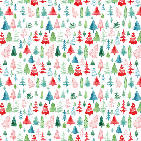 {New Arrival} Clothworks Santa Paws Trees Multi