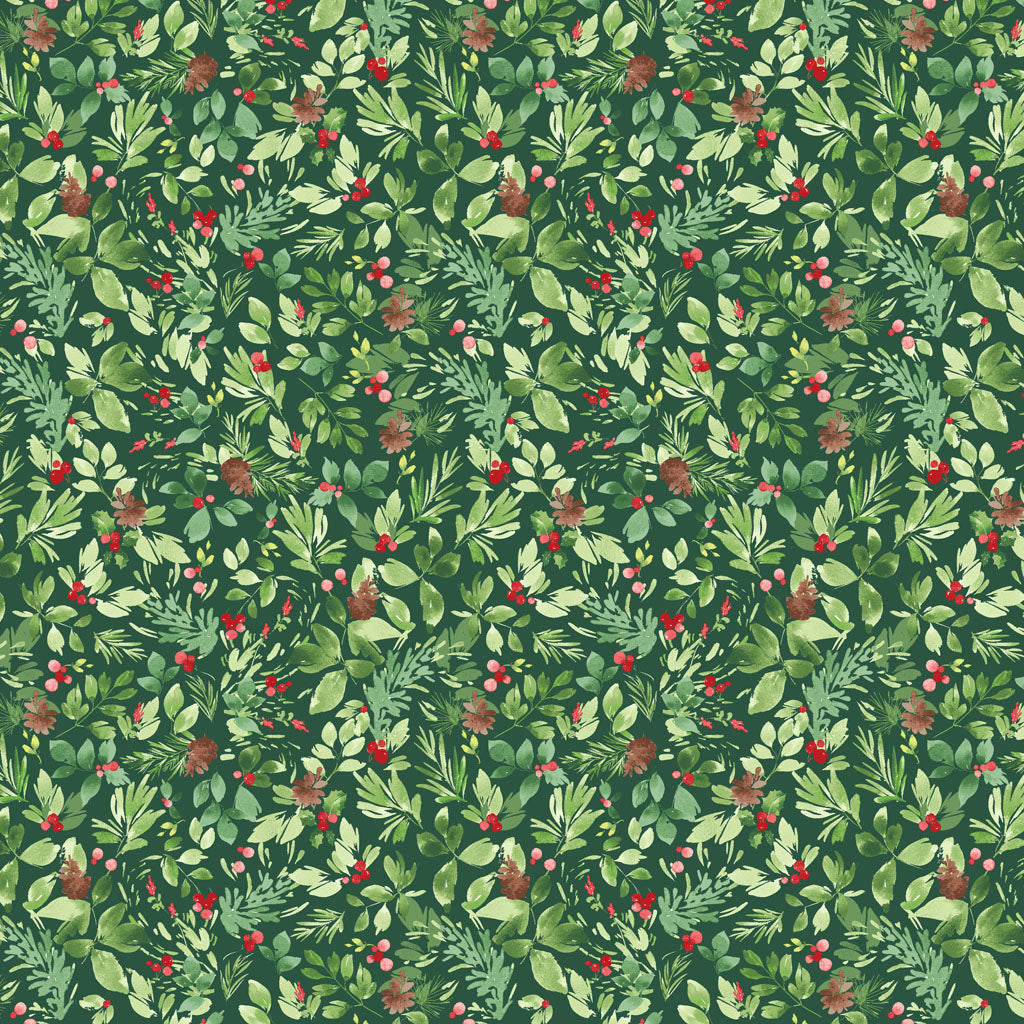 {New Arrival} Clothworks Santa Paws Foliage Forest