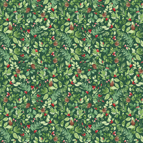 {New Arrival} Clothworks Santa Paws Foliage Forest