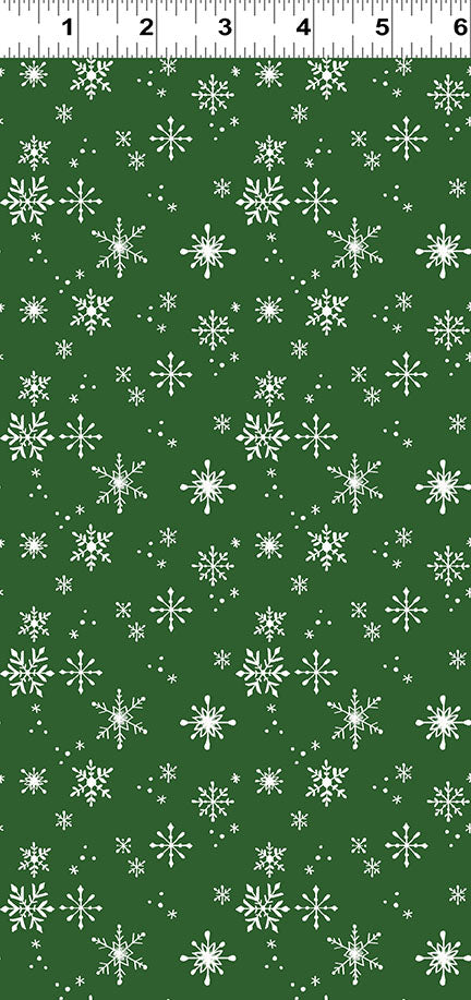 {New Arrival} Clothworks Santa Paws Snowflakes Forest