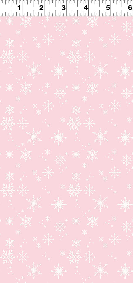 {New Arrival} Clothworks Santa Paws Snowflakes Pink
