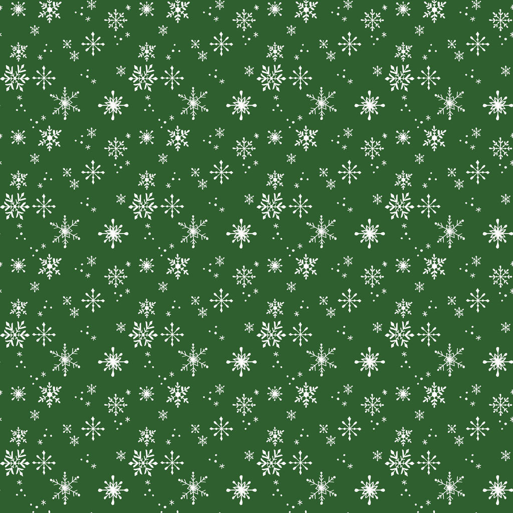 {New Arrival} Clothworks Santa Paws Snowflakes Forest