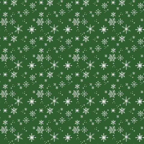 {New Arrival} Clothworks Santa Paws Snowflakes Forest