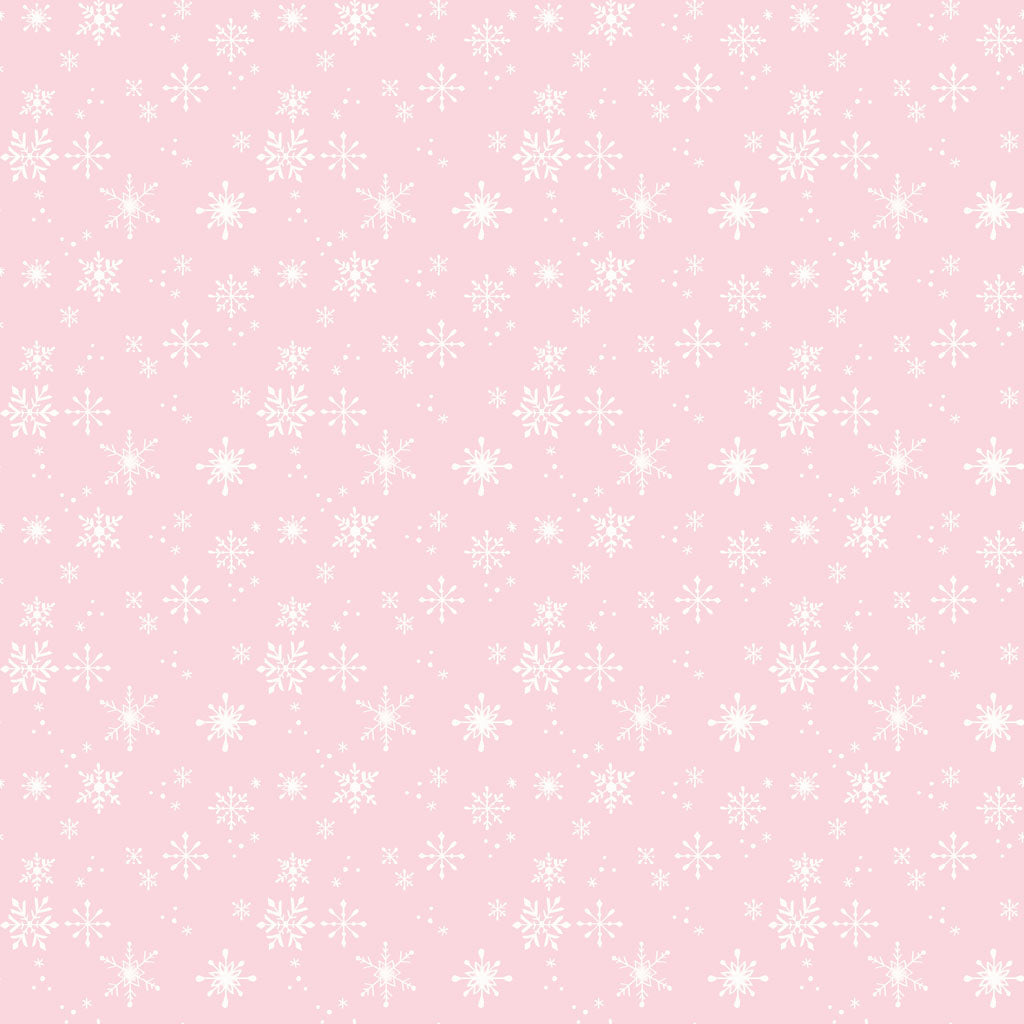 {New Arrival} Clothworks Santa Paws Snowflakes Pink