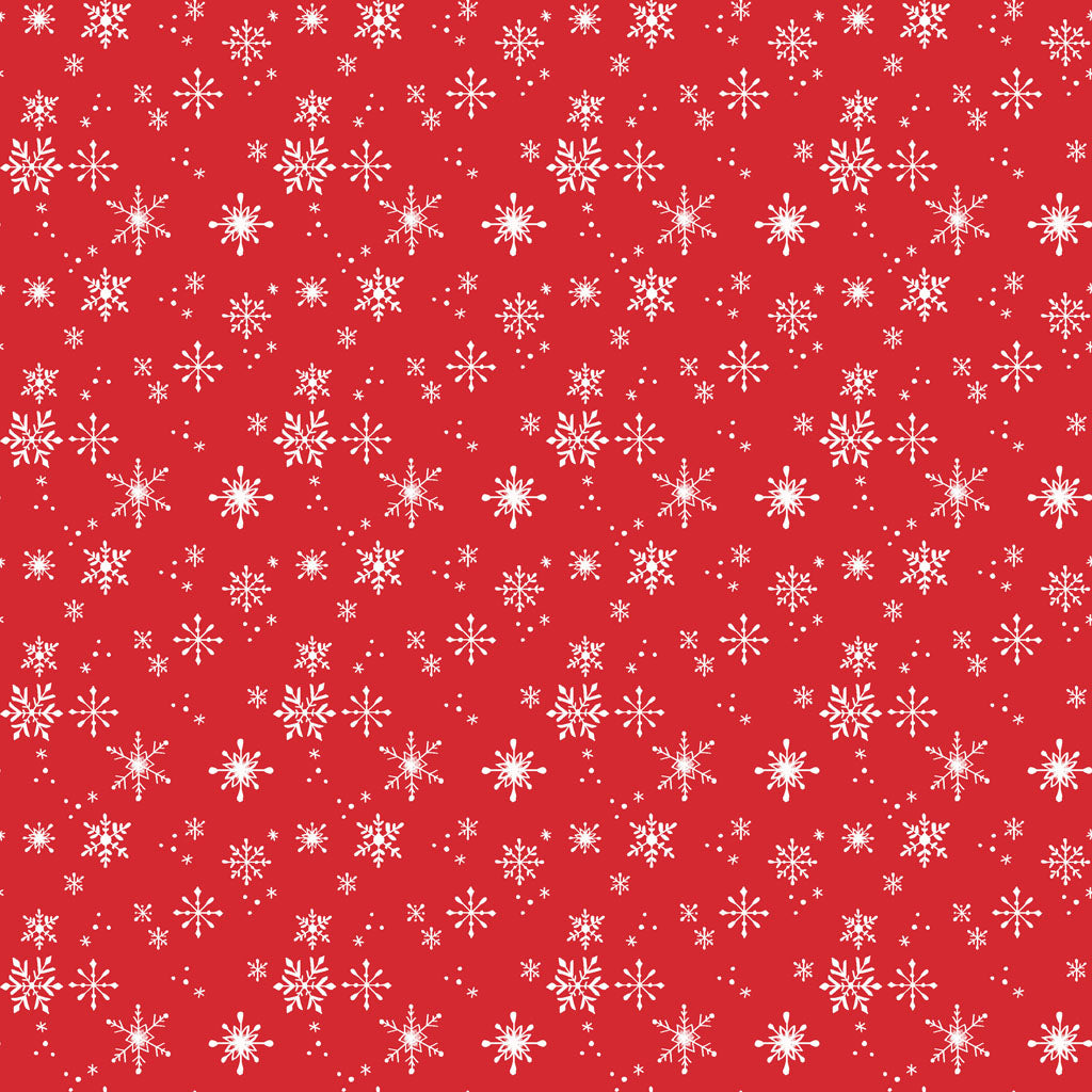 {New Arrival} Clothworks Santa Paws Snowflakes Red