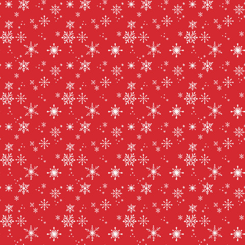 {New Arrival} Clothworks Santa Paws Snowflakes Red