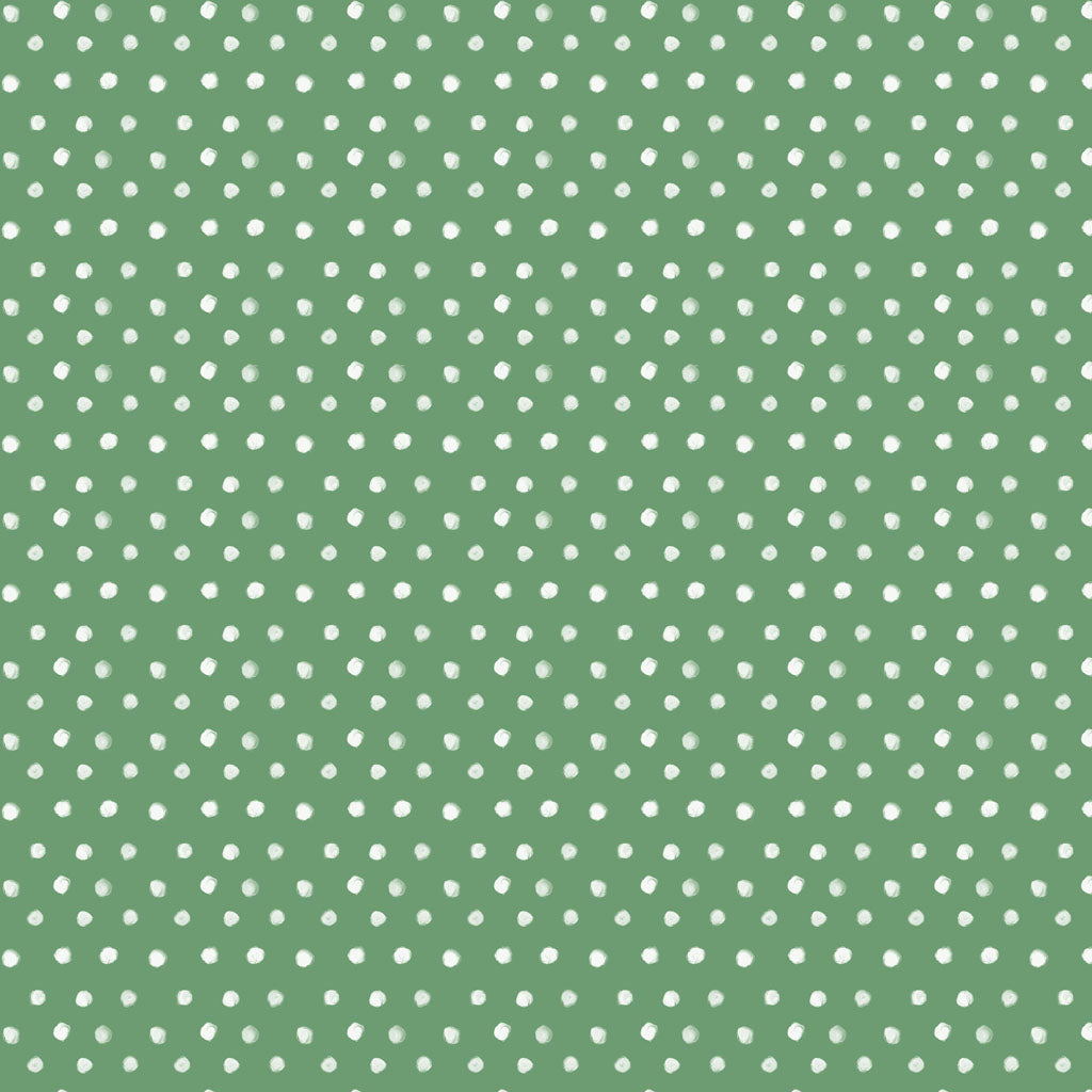 {New Arrival} Clothworks Santa Paws Dot Green