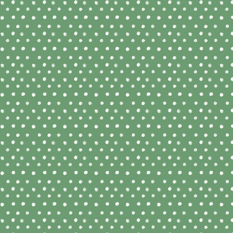 {New Arrival} Clothworks Santa Paws Dot Green