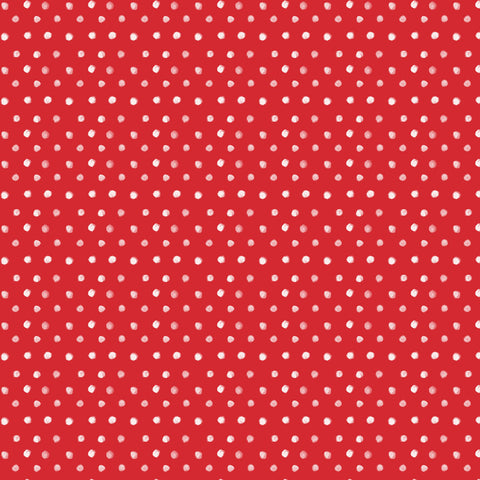 {New Arrival} Clothworks Santa Paws Dot Red