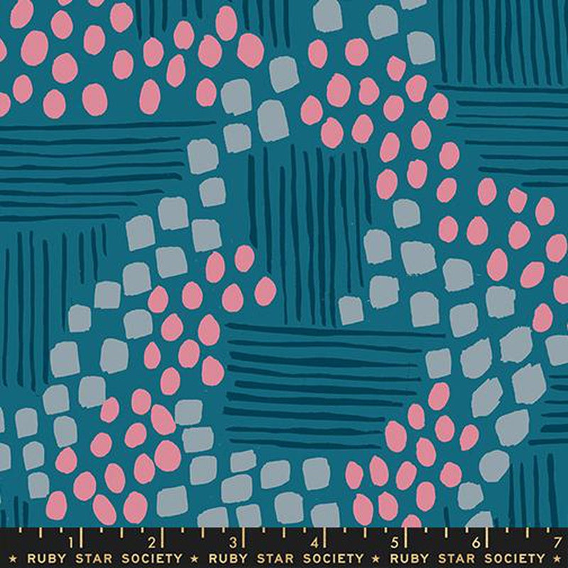{Pre-Order October} Moda Ruby Star Society Reimagined Landscapes Aerial View Teal