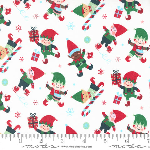 Moda Abi Hall Hello Holidays Novelty Elves Snow