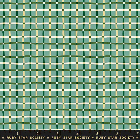 {New Arrival} Moda Ruby Star Society Verbena Trellis Checks and Plaids Watercress FAT QUARTER