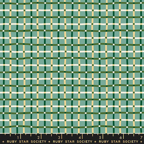 {New Arrival} Moda Ruby Star Society Verbena Trellis Checks and Plaids Watercress