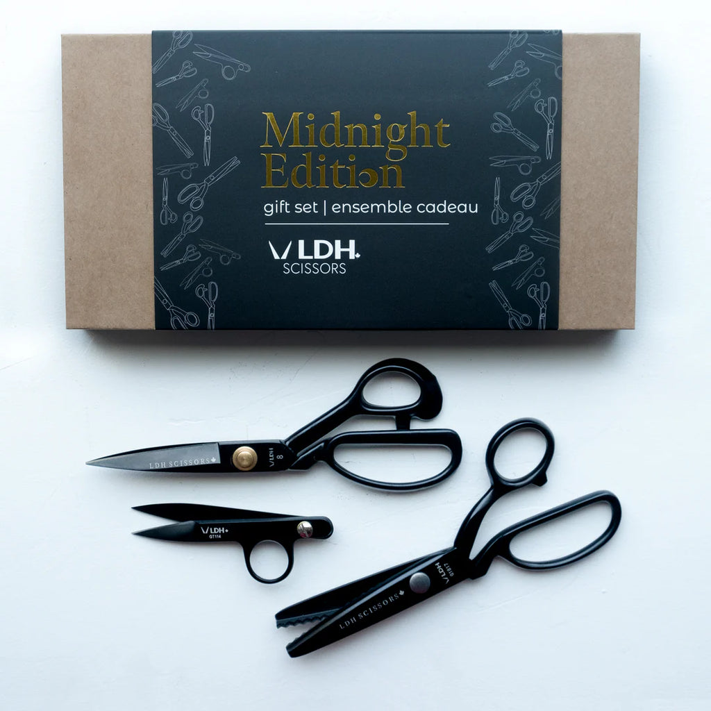 {New Arrival} LDH Scissors Midnight Matte Black Fabric Shears GIFT SET 3 Piece