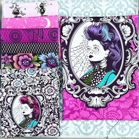 {New Arrival} Tula Pink Nightshade Deja Vu Fat Quarter 8pcs Full bundle