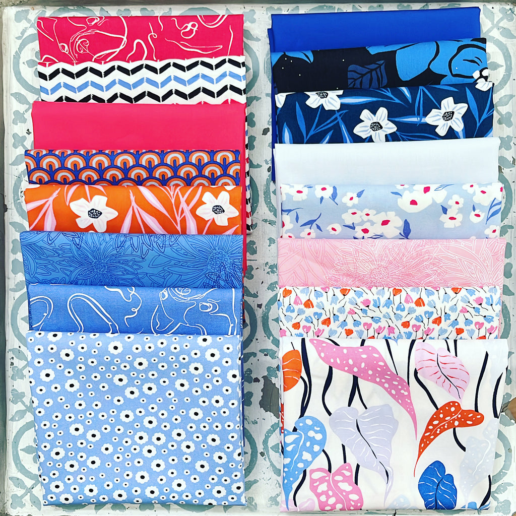 Art Gallery Fabrics Periwinkle Fat Quarter Bundle x 16 Fat Quarters