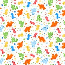 {New Arrival} Maywood Studio Playtime FLANNEL Dinosaurs - White