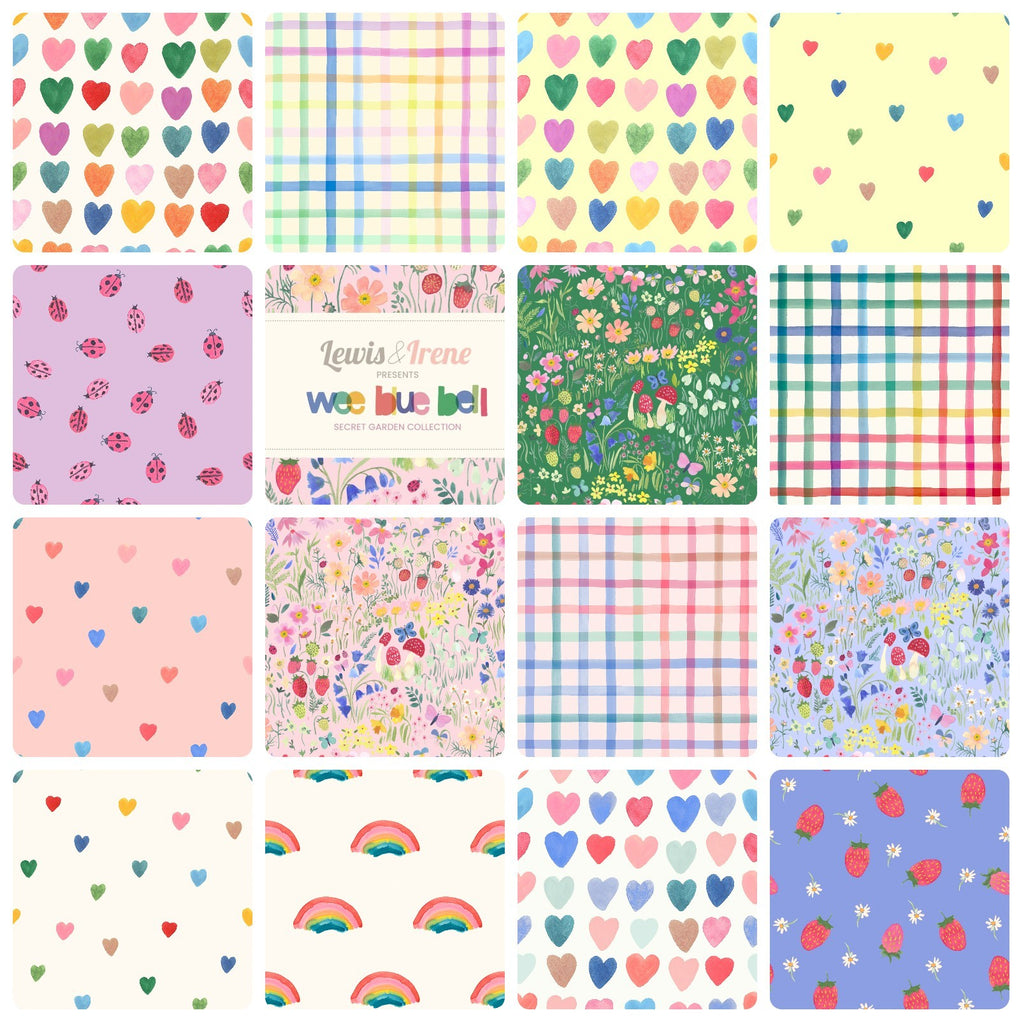 {New Arrival} Lewis & Irene Fabric Secret Garden Fat Quarter Bundle x 15 Pieces