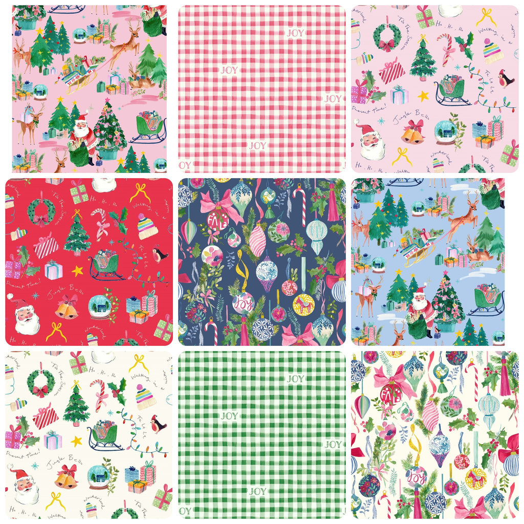 {New Arrival} Lewis & Irene Fabrics Bluebellgray Fa La La Fat Quarter Bundle x 15 Fat Quarters