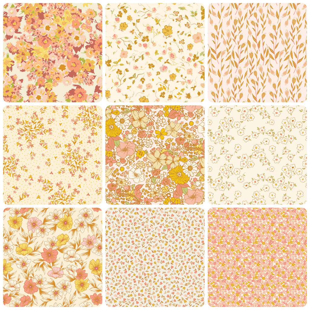 {New Arrival} Art Gallery Fabrics Bloomcore Fat Quarter Bundle x 10 Fat Quarters Amber