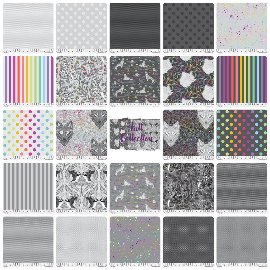 {New Arrival} FreeSpirit Tula Pink Graywork & Graywork True Colours Metre Bundle 24pcs Full bundle