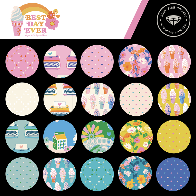 {New Arrival} Moda Ruby Star Society Best Day Ever Fat Quarter Bundle x 23 Pieces