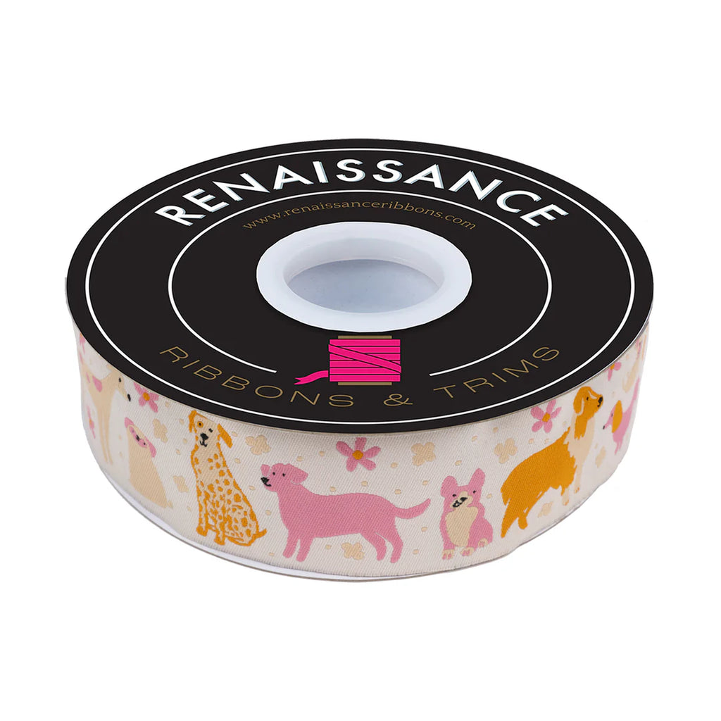 {New Arrival} Ruby Star Society Renaissance Ribbon Sarah Watts Dog Park Dog Medley 1-1/2"