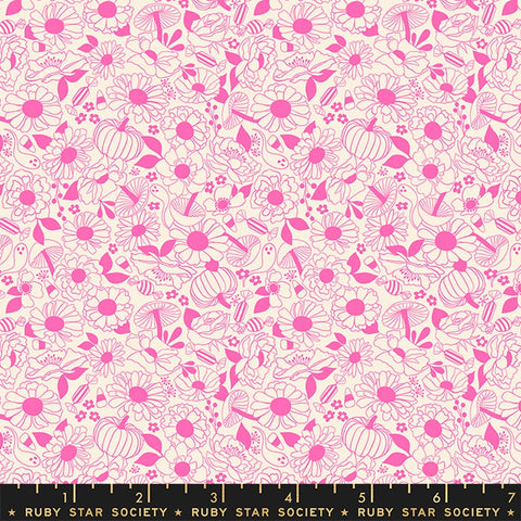 {New Arrival} Moda Ruby Star Society Tiny Frights Floral Pumpkin Neon Pink