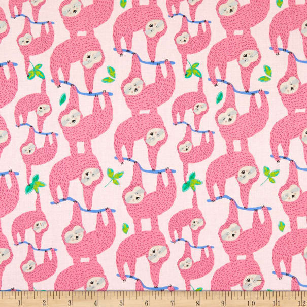 Alexander Henry Sleepy Sloth Pink