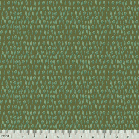 {New Arrival} Blend Fabrics Mia Charro Forest Friends Sweet Leaves Olive