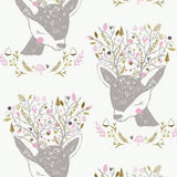 Camelot Emma & Mila White Hello My Deer Portrait