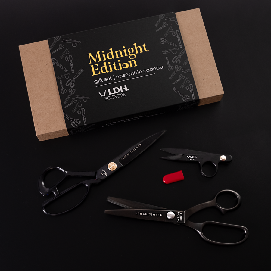 {New Arrival} LDH Scissors Midnight Matte Black Fabric Shears GIFT SET 3 Piece