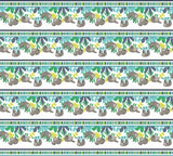 Northcott Sleepy Sloth Border Print Sloth