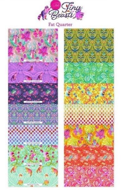 {New Arrival} Tula Pink Tiny Beasts Fat Quarter 14pcs Full bundle