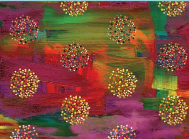 Flora Bowley Collection Digital Printed Red Dots