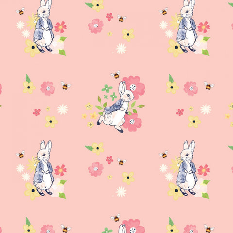 The Craft Cotton Co Peter Rabbit Flower & Dreams by Beatrix Potter Floral Bee Peter Rabbit