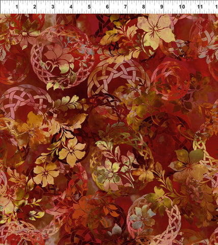 In The Beginning Fabrics Diaphanous Celtic Garden Spice