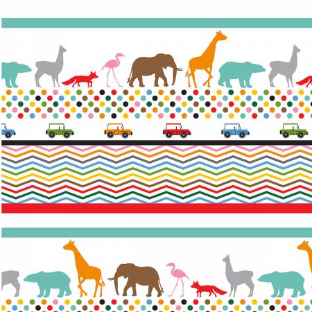 Studio E Little Explorers Multi Border Stripe