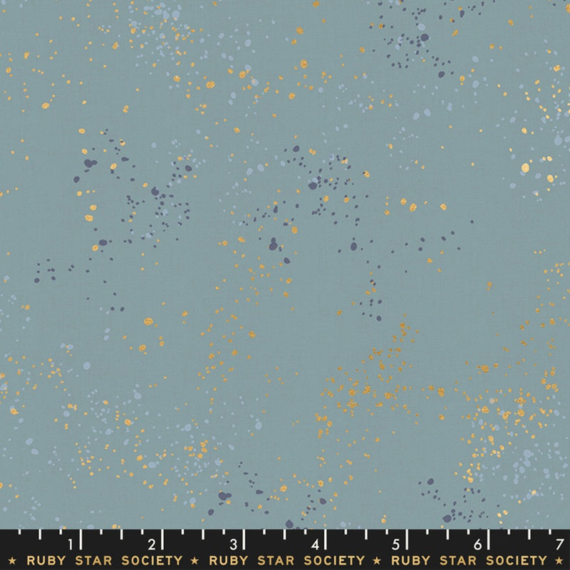 {New Arrival} Moda Ruby Star Society Speckled Metallic Soft Blue