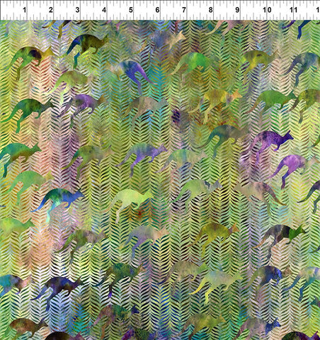 In The Beginning Australian Beauties Digital Kangaroos Green