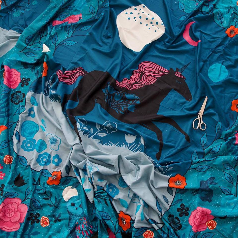 Moda Ruby Star Society Sarah Watts Crescent Digital Panel 274cm by 251cm