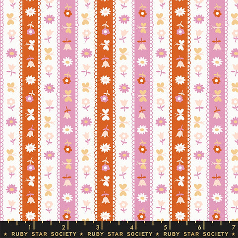 Moda Ruby Star Society Lil Ribbon Stripe Peony