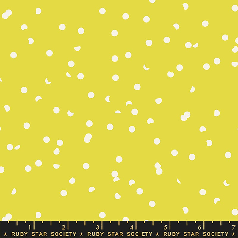 Moda Ruby Star Society Jolly Basics Hole Punch Dot Basic Citron