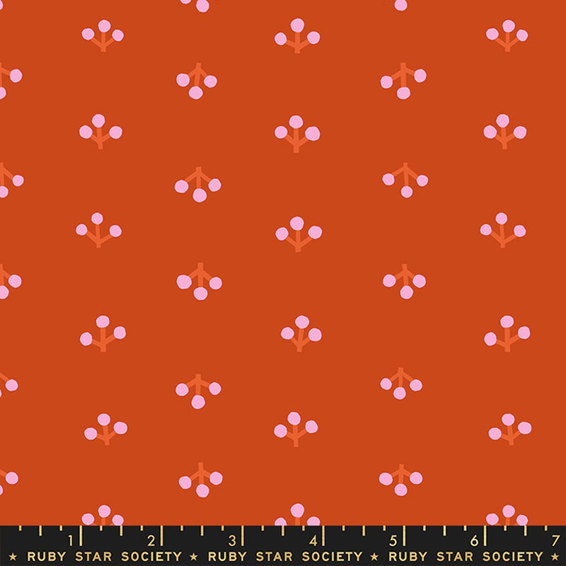 Moda Ruby Star Society Petunia Sprigs Cayenne