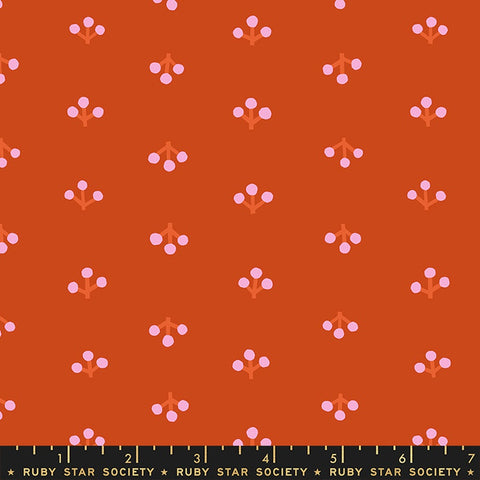 Moda Ruby Star Society Petunia Sprigs Cayenne