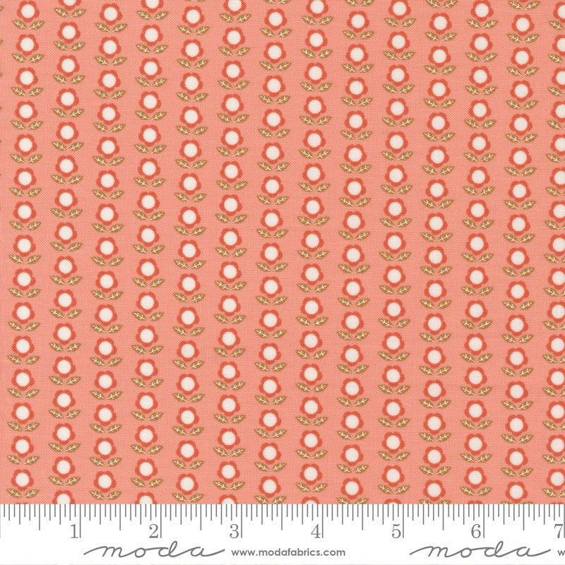 Moda Gingiber Birdsong Little Flowers Peach