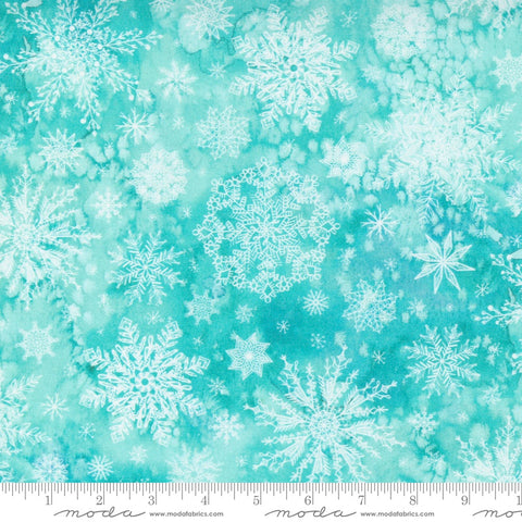 Moda Starflower Christmas Snowflakes Aqua